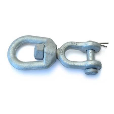 MIDWEST FASTENER 1/2" Galvanized Steel Jaw & Eye Swivels 54638